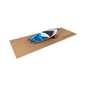 BoarderKING Indoorboard Wave, balančná doska, podložka, valec, drevo/korok #1425239