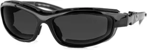 Bobster Road Hog II Convertible Gloss Black/Smoke Mirror/Amber/Clear/Dual Grade Mirror Moto okuliare