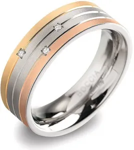 Boccia Titanium Titánový prsteň s briliantmi 0135-02 53 mm