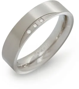 Boccia Titanium Titánový snubný prsteň s diamantmi 0138-02 52 mm