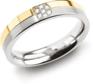 Boccia Titanium Úžasný prsteň z titánu s diamantmi 0129-06 50 mm