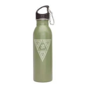 Cestovná fľaša so slamkou Bodhi  z nehrdzavejúcej ocele Motív: OM Triangle
