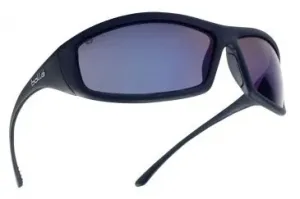 Ochranné okuliare BOLLÉ® SOLIS - čierne, modré (Farba: Čierna, Šošovky: Modré zrkadlové) #5806444