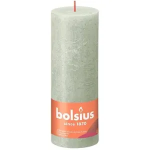 BOLSIUS rustikálna stĺpová hmlová zelená 190 × 68 mm
