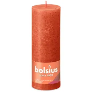 BOLSIUS rustikálna stĺpová zemitá oranžová 190 × 68 mm