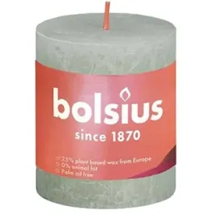 BOLSIUS rustikálna sviečka hmlová zelená 80 × 68 mm