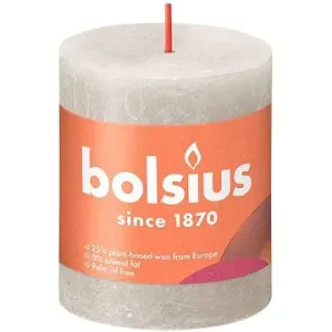 BOLSIUS rustikálna sviečka sivý piesok 80 × 68 mm