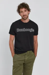 Tričko Bomboogie pánske, čierna farba, s potlačou