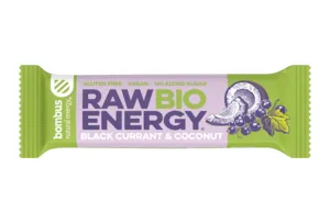 Bombus Raw Energy BIO ovocná tyčinka v BIO kvalite príchuť Black Currant & Coconut 50 g