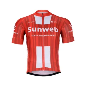 BONAVELO Cyklistický dres s krátkym rukávom - SUNWEB 2020 - červená