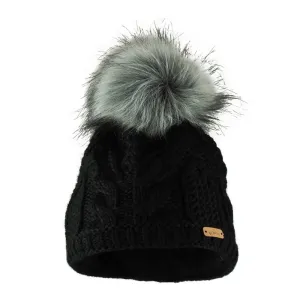 Bontis Dámska zimná čiapka s kožušinovým brmbolcom - Čierna | uni
