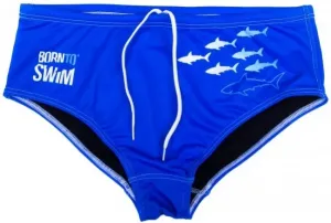 Pánske plavky borntoswim sharks brief blue xl