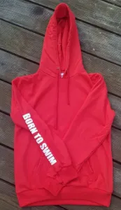 Mikina s kapucňou borntoswim sweatshirt hoodie red xs