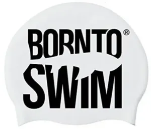 Plavecká čiapka borntoswim classic silicone čierno/biela