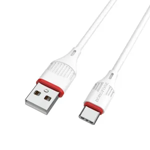 Borofone kabel BX17 - USB C - 3A - 1m - Biela KP27998