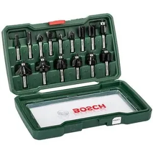 Bosch 15-dielna súprava fréz z tvrdokovu (stopka 8 mm)