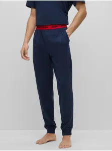 Tmavomodré pánske pyžamové nohavice HUGO