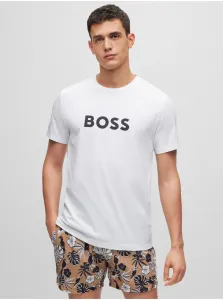 Plážové tričko BOSS biela farba, vzorované #5546545