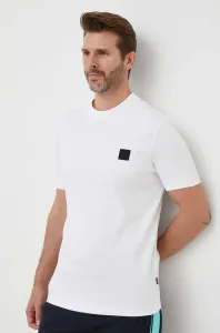 Bavlnené tričko BOSS biela farba, s nášivkou #8729227