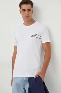 Bavlnené tričko BOSS biela farba, s potlačou #8733462