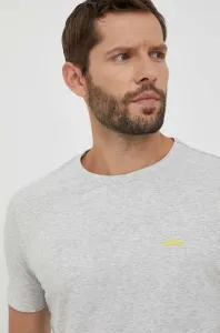 Bavlnené tričko BOSS BOSS ATHLEISURE šedá farba, jednofarebné