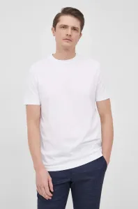 Bavlnené tričko BOSS pánsky, biela farba, jednofarebný #9423279