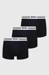 Boxerky BOSS 3-pak pánske, čierna farba #7526001