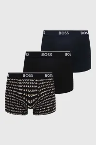 Boxerky BOSS 3-pak pánske, čierna farba #8740441