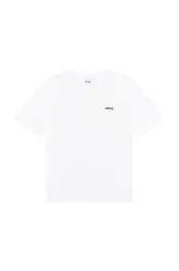 Detské bavlnené tričko BOSS biela farba, jednofarebný #7526738
