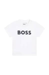 Detské bavlnené tričko BOSS biela farba, s potlačou #8863992