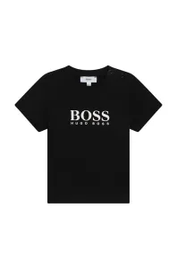Detské bavlnené tričko Boss čierna farba, s potlačou #178250
