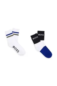 Detské ponožky BOSS 2-pak tmavomodrá farba #8612387