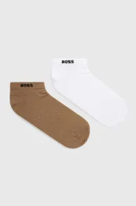 Ponožky BOSS 2-pak pánske, béžová farba