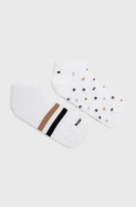 Ponožky BOSS 2-pak pánske, biela farba, 50477890