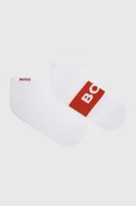 Ponožky BOSS 2-pak pánske,biela farba,50467747