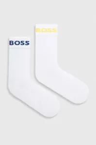 Ponožky BOSS 2-pak pánske,biela farba,50467707