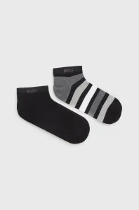 Ponožky BOSS (2-pak) pánske, čierna farba #248936