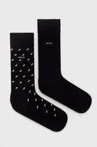 Ponožky BOSS 2-pak pánske,čierna farba,50478350 #9021045