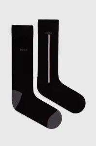 Ponožky BOSS 2-pak pánske, čierna farba #8660895