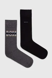 Ponožky BOSS 2-pak pánske, čierna farba #8691716