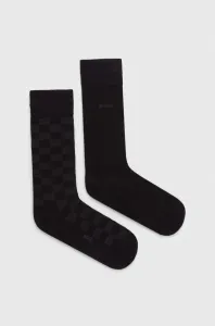 Ponožky BOSS 2-pak pánske, čierna farba #8691718