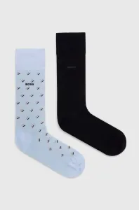 Ponožky BOSS 2-pak pánske,čierna farba,50478350 #9175334