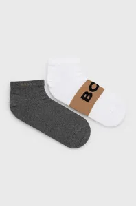 Ponožky BOSS (2-pak) pánske, šedá farba #216084