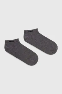 Ponožky BOSS 2-pak pánske,šedá farba,50467730