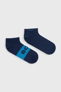 Ponožky BOSS (2-pak) pánske, tmavomodrá farba #216083