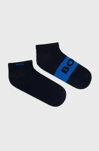 Ponožky BOSS (2-pak) pánske, tmavomodrá farba, 50467747
