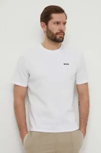 Tričko BOSS pánsky, biela farba, jednofarebný #9238803