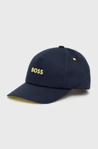 Bavlnená čiapka BOSS Boss Casual tmavomodrá farba, s nášivkou #209276