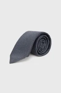 Hodvábna kravata Boss tmavomodrá farba #4688887