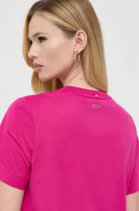 Bavlnené tričko BOSS ružová farba,50457259